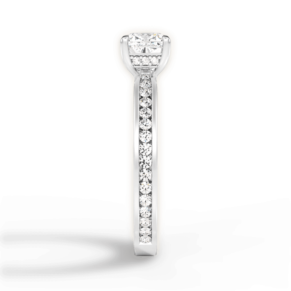 14kt White Gold/18kt White Gold/Platinum/cushion/perspective