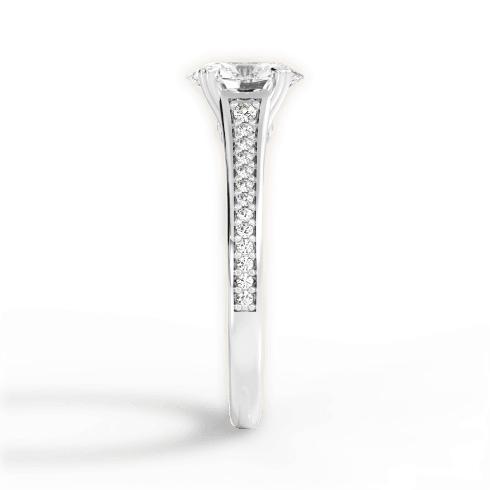 14kt White Gold/18kt White Gold/Platinum/oval/perspective