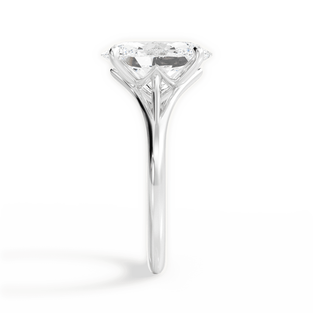 14kt White Gold/18kt White Gold/Platinum/oval/perspective