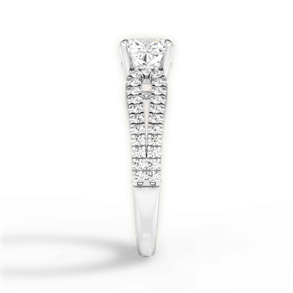 14kt White Gold/18kt White Gold/Platinum/cushion/perspective
