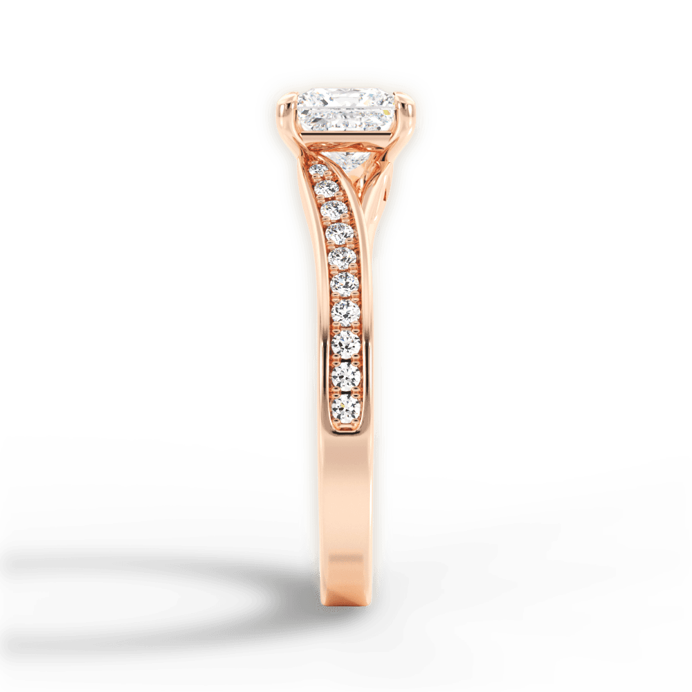 14kt Rose Gold/18kt Rose Gold/princess/perspective