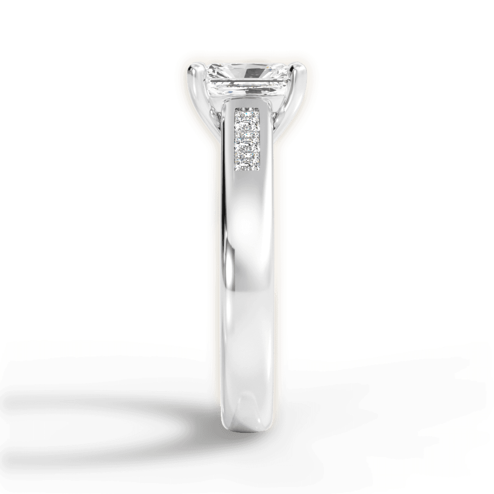 14kt White Gold/18kt White Gold/Platinum/radiant/perspective