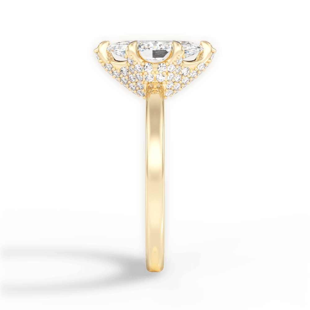 14kt Yellow Gold/18kt Yellow Gold/marquise/perspective