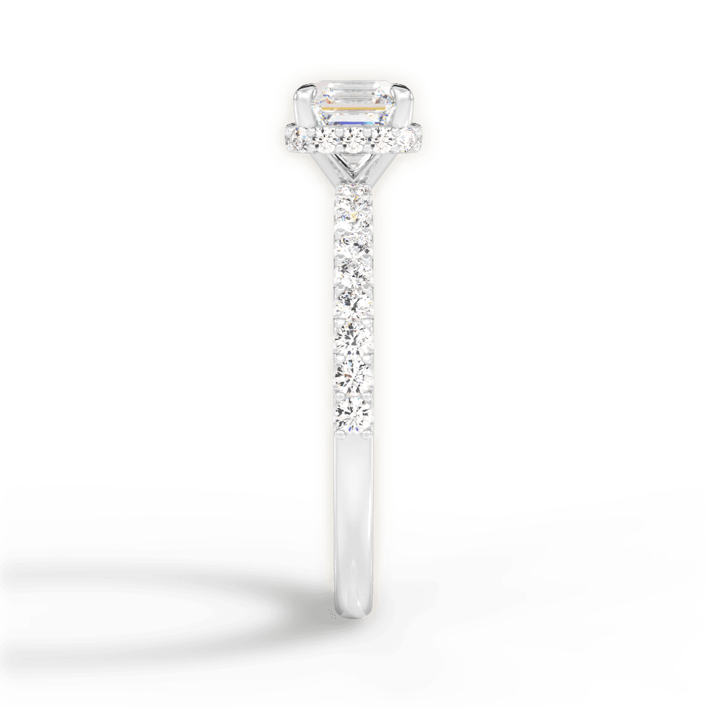 14kt White Gold/18kt White Gold/Platinum/asscher/perspective