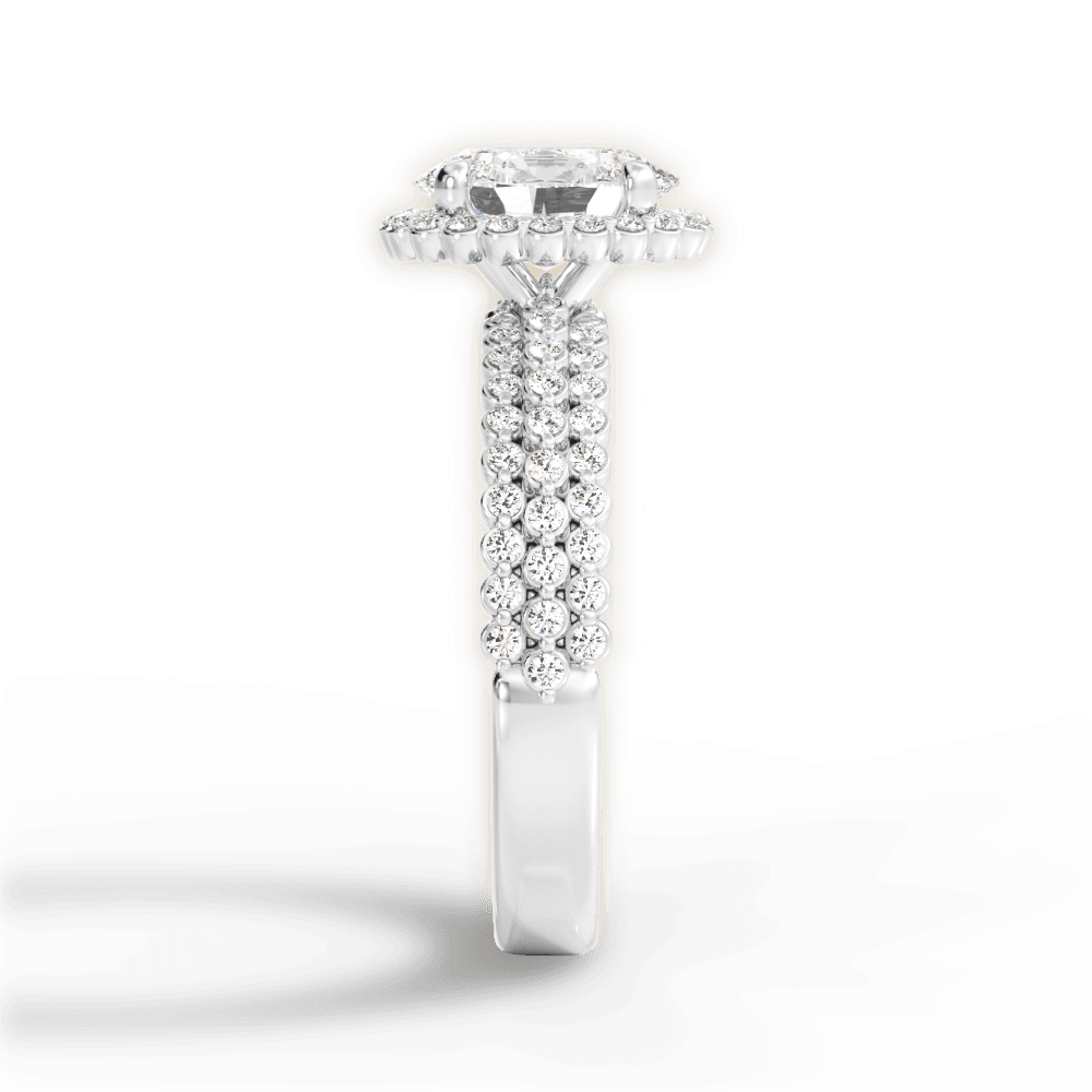 14kt White Gold/18kt White Gold/Platinum/oval/perspective