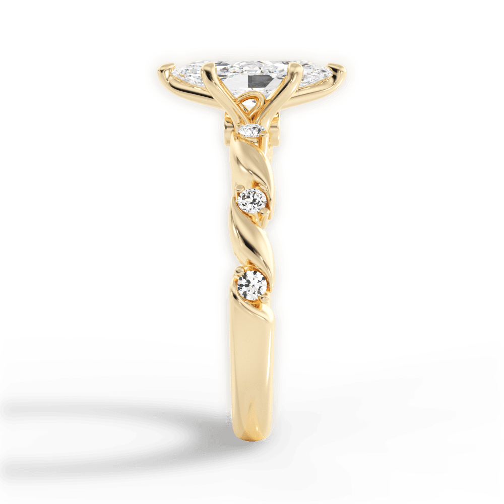 14kt Yellow Gold/18kt Yellow Gold/marquise/perspective