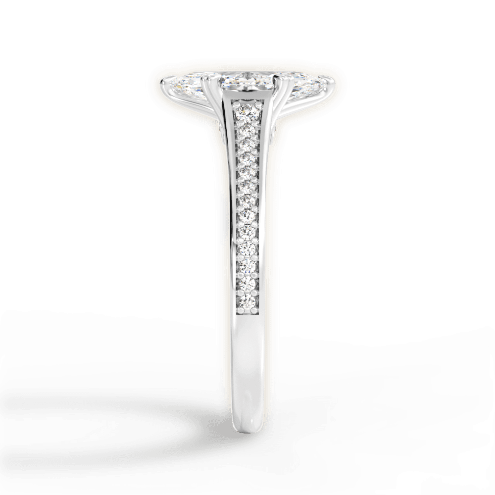 14kt White Gold/18kt White Gold/Platinum/marquise/perspective
