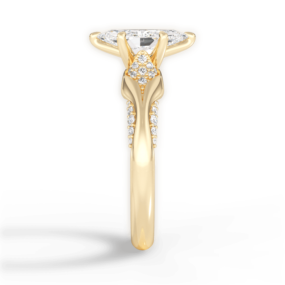 14kt Yellow Gold/18kt Yellow Gold/marquise/perspective