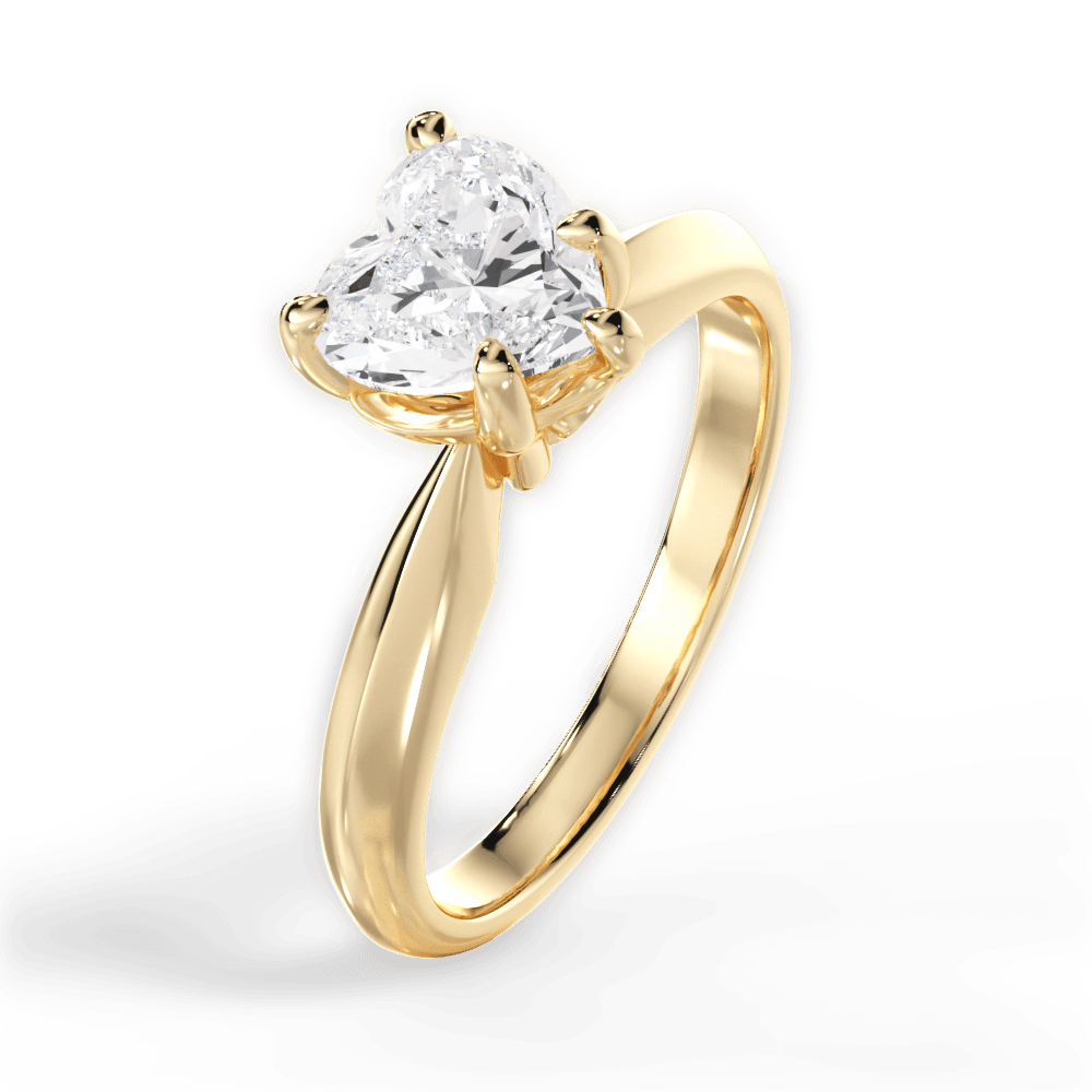 14kt Yellow Gold/18kt Yellow Gold/heart/side