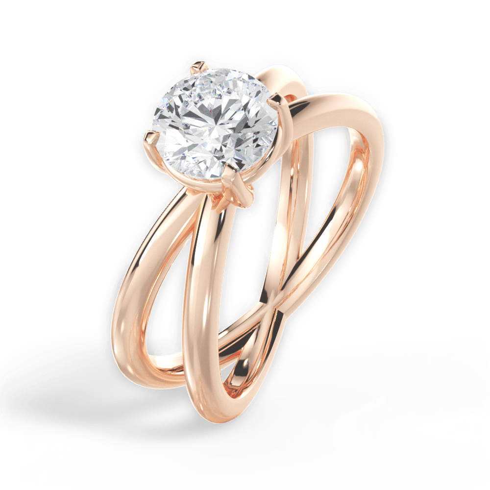 14kt Rose Gold/18kt Rose Gold/round/side