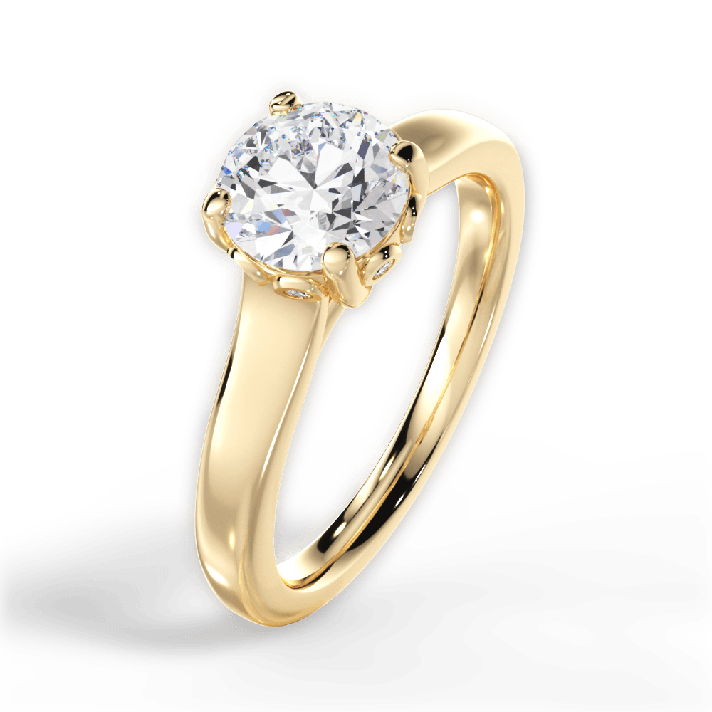 14kt Yellow Gold/18kt Yellow Gold/round/side