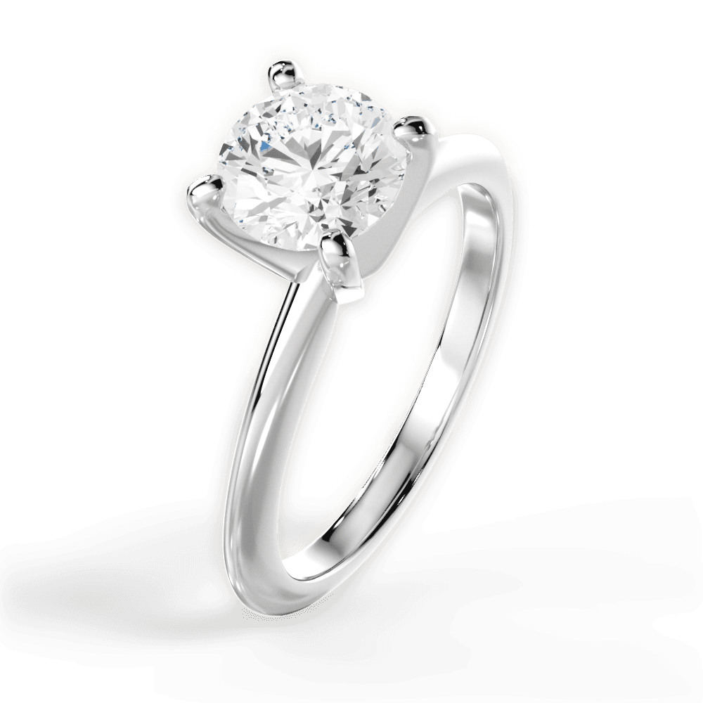 14kt White Gold/18kt White Gold/Platinum/round/side