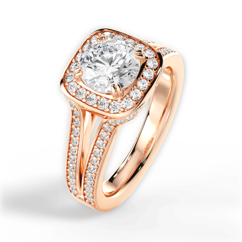 14kt Rose Gold/18kt Rose Gold/round/side