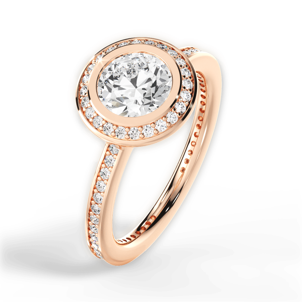 14kt Rose Gold/18kt Rose Gold/round/side