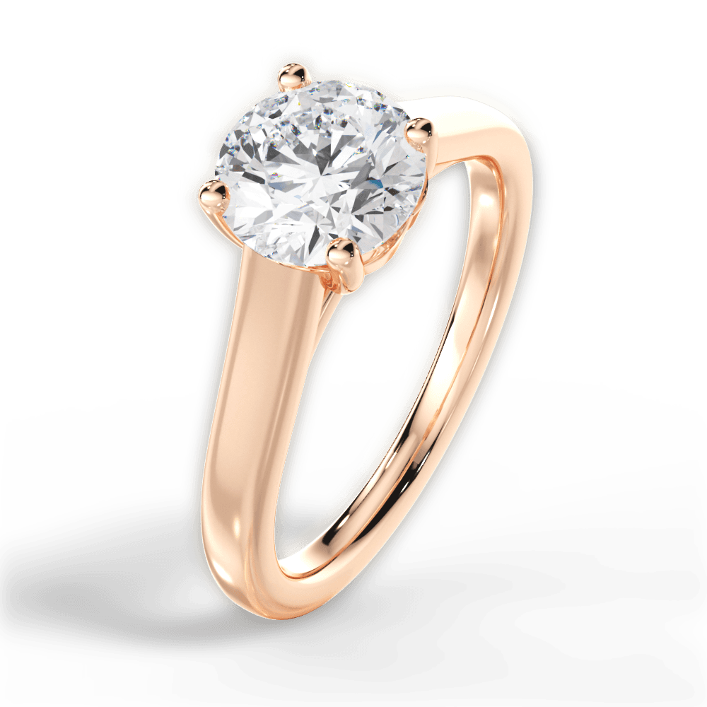 14kt Rose Gold/18kt Rose Gold/round/side