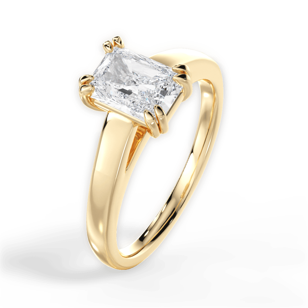 14kt Yellow Gold/18kt Yellow Gold/radiant/side