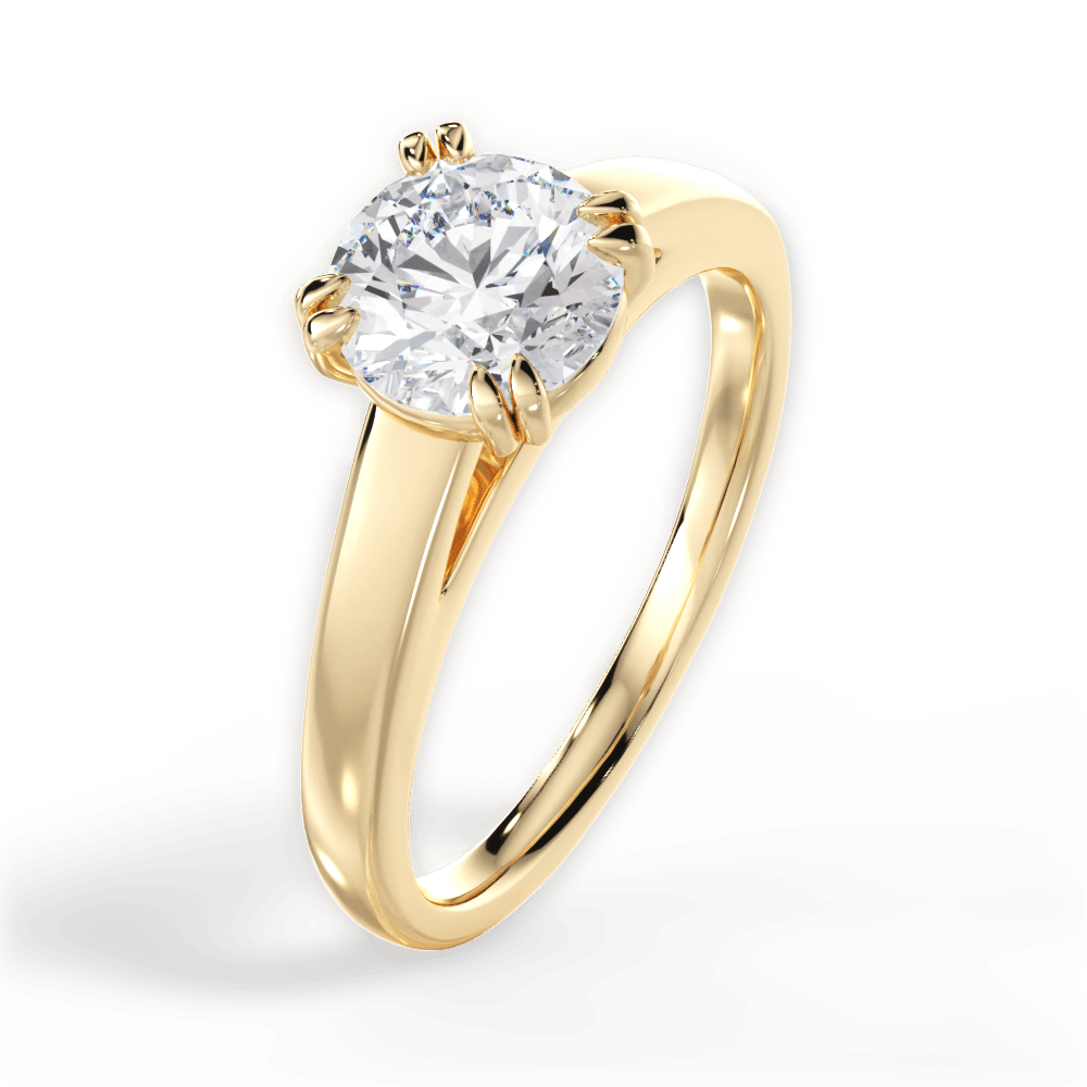 14kt Yellow Gold/18kt Yellow Gold/round/side