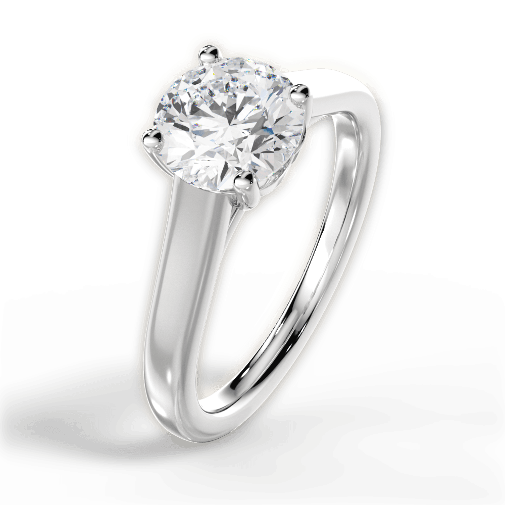 14kt White Gold/18kt White Gold/Platinum/round/side