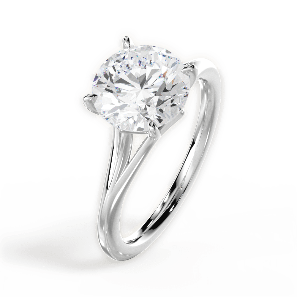 14kt White Gold/18kt White Gold/Platinum/round/side