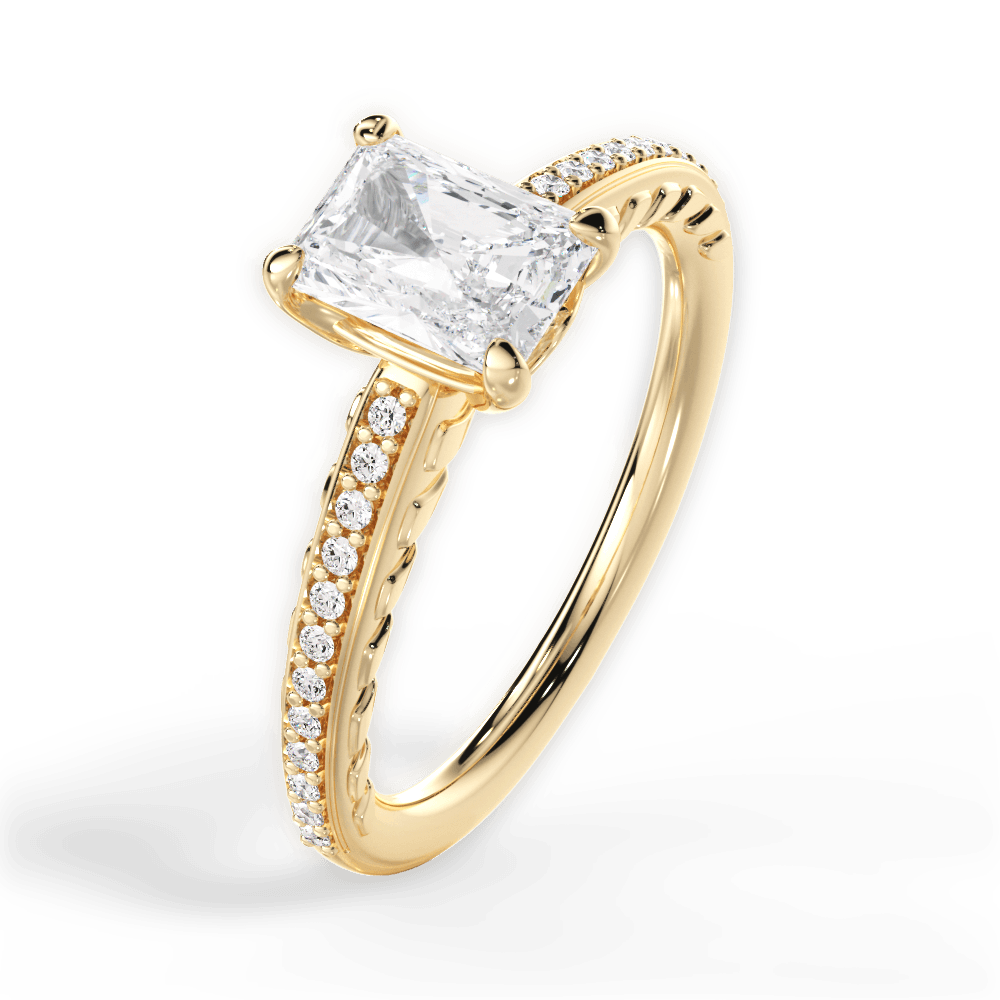 14kt Yellow Gold/18kt Yellow Gold/radiant/side