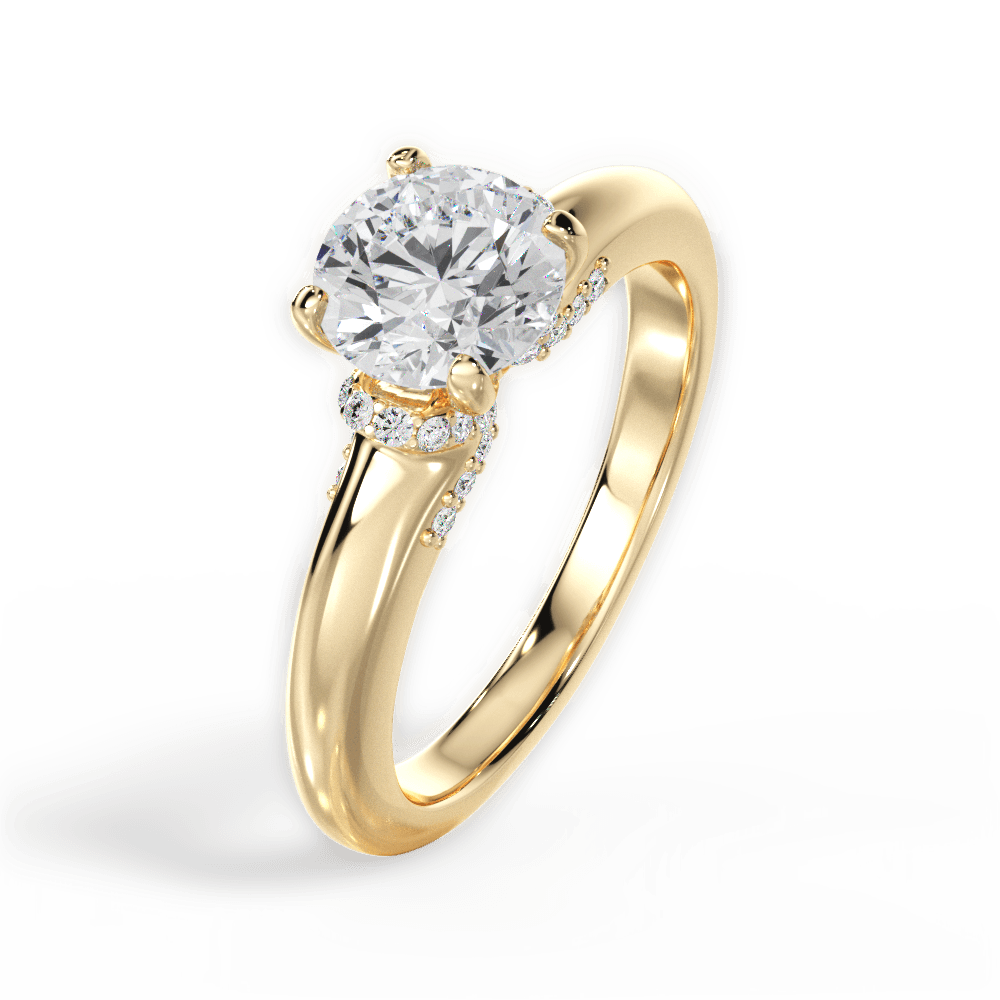 14kt Yellow Gold/18kt Yellow Gold/round/side
