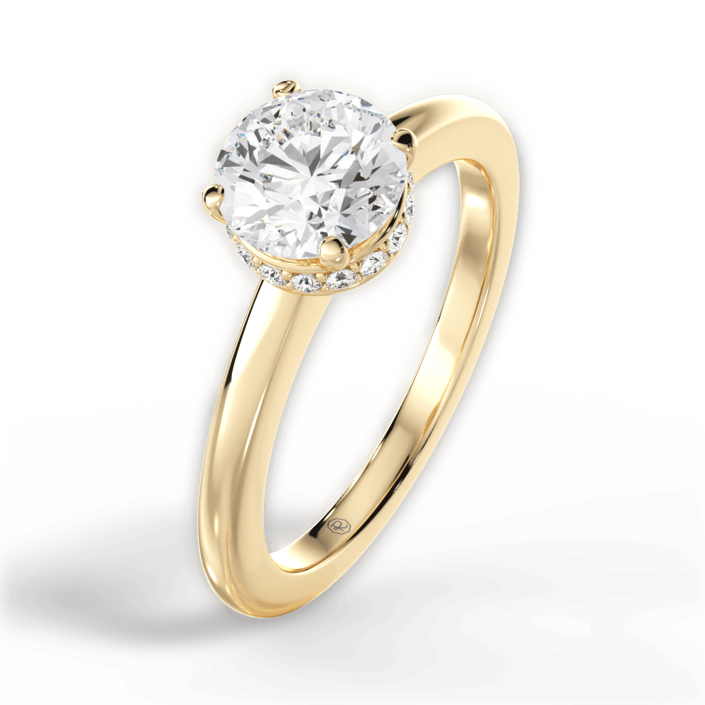 14kt Yellow Gold/18kt Yellow Gold/round/side