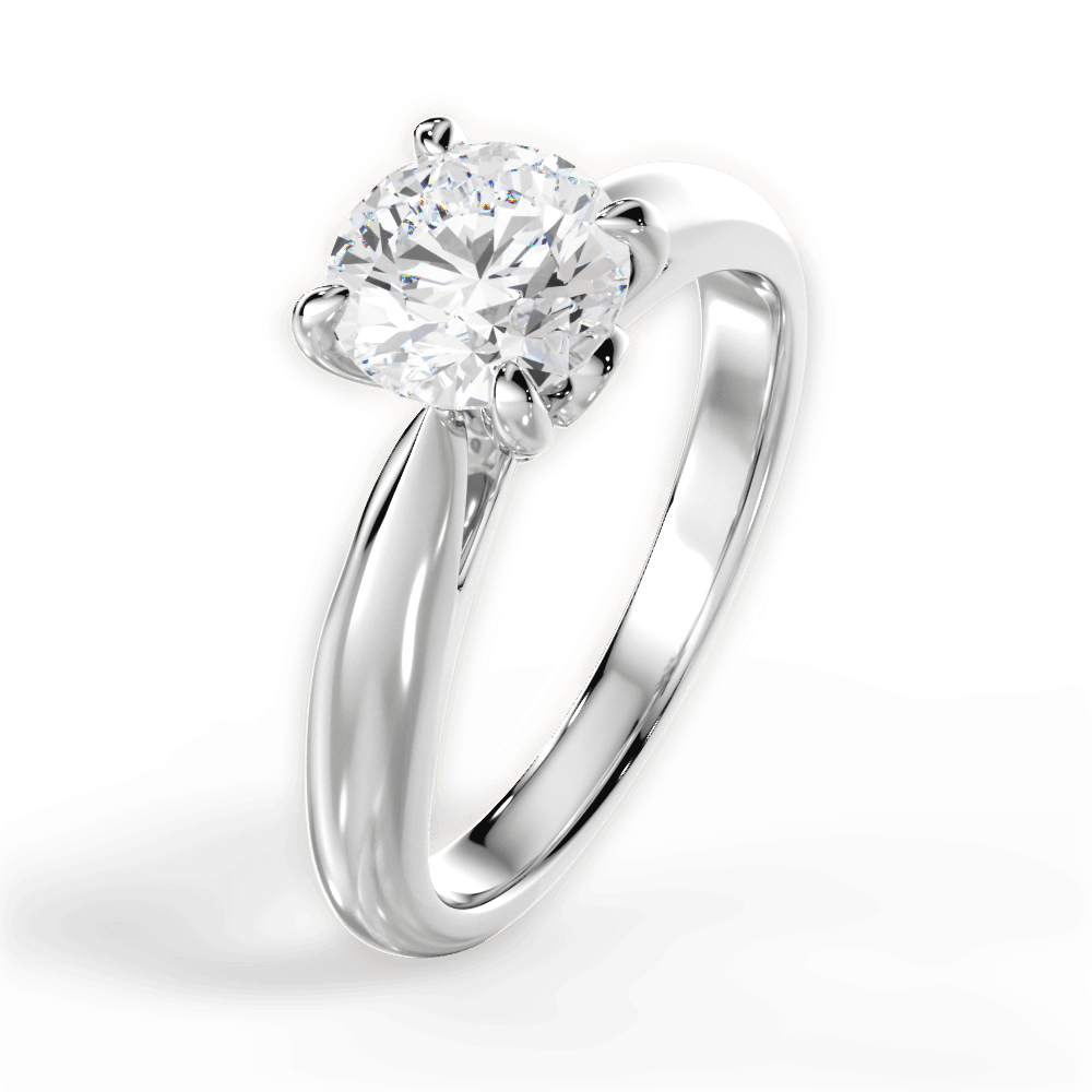 14kt White Gold/18kt White Gold/Platinum/round/side