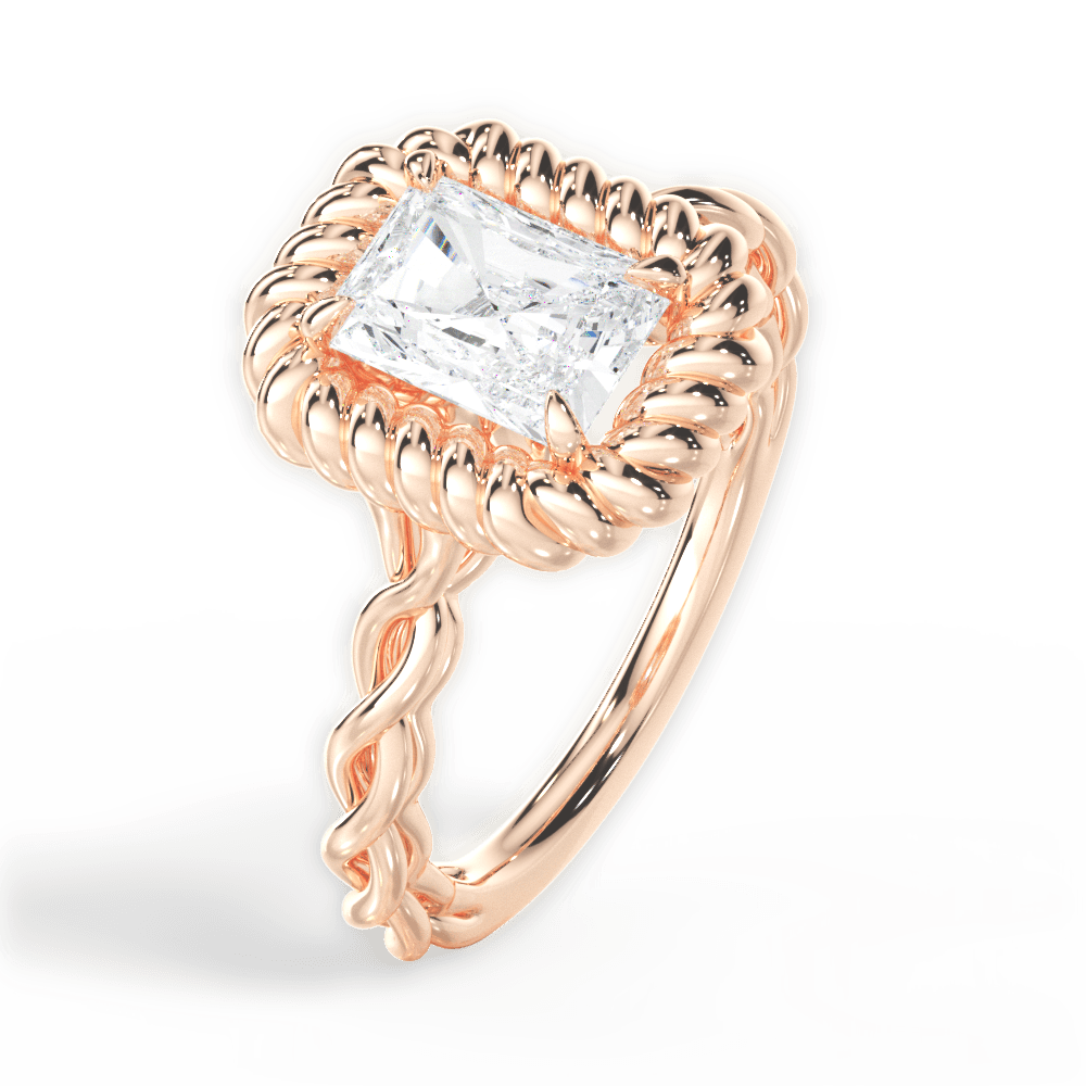 14kt Rose Gold/18kt Rose Gold/radiant/side