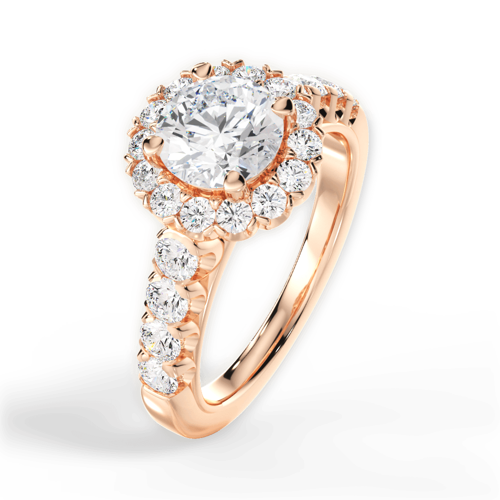 14kt Rose Gold/18kt Rose Gold/round/side