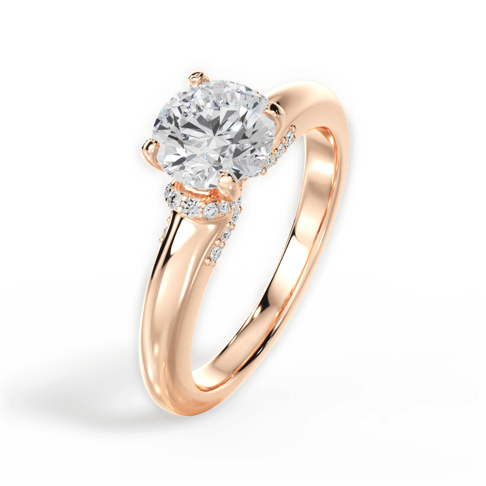 14kt Rose Gold/18kt Rose Gold/round/side
