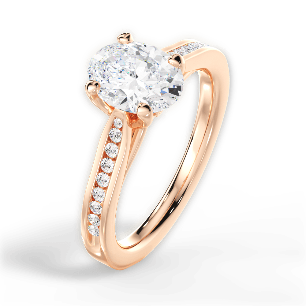 14kt Rose Gold/18kt Rose Gold/oval/side