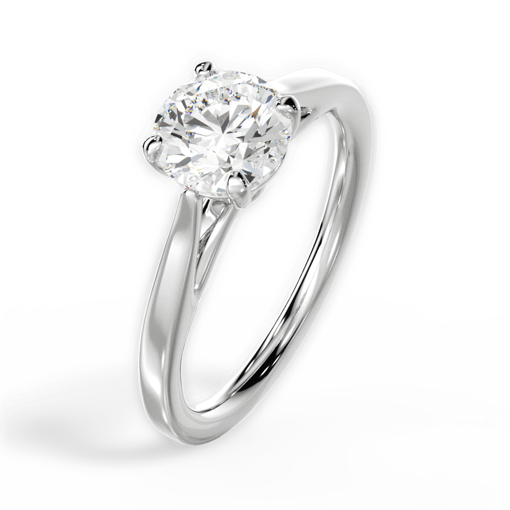 14kt White Gold/18kt White Gold/Platinum/round/side