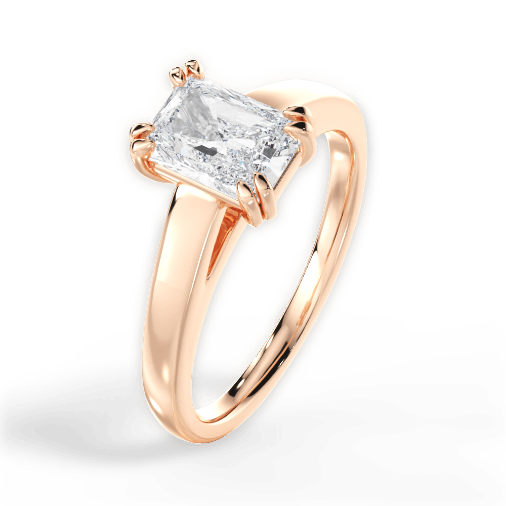 14kt Rose Gold/18kt Rose Gold/radiant/side