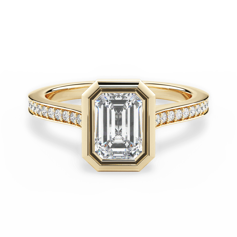 14kt Yellow Gold/18kt Yellow Gold/emerald/top