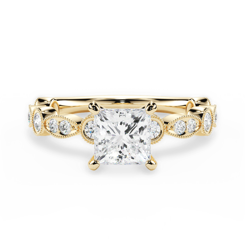 14kt Yellow Gold/18kt Yellow Gold/princess/top