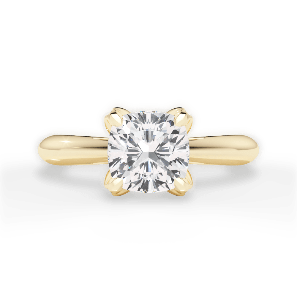 14kt Yellow Gold/18kt Yellow Gold/cushion/top