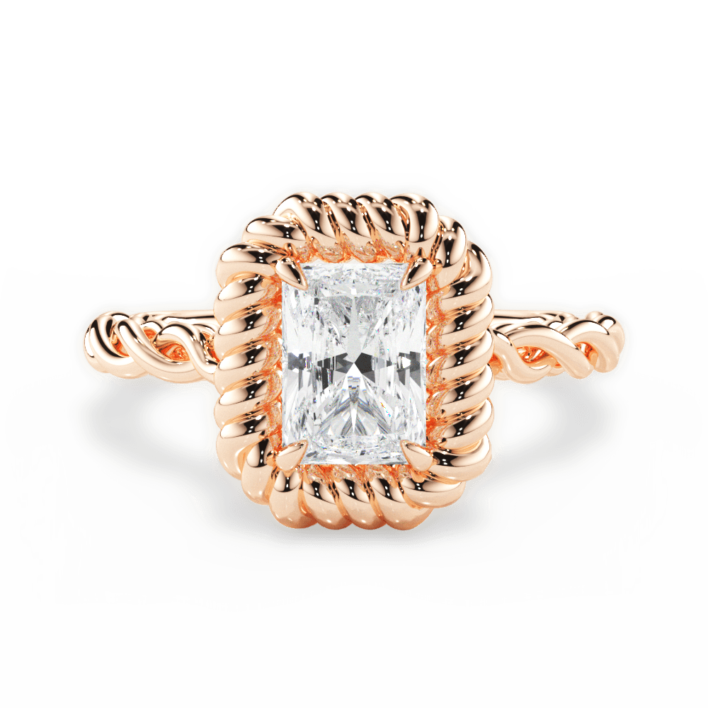 14kt Rose Gold/18kt Rose Gold/radiant/top