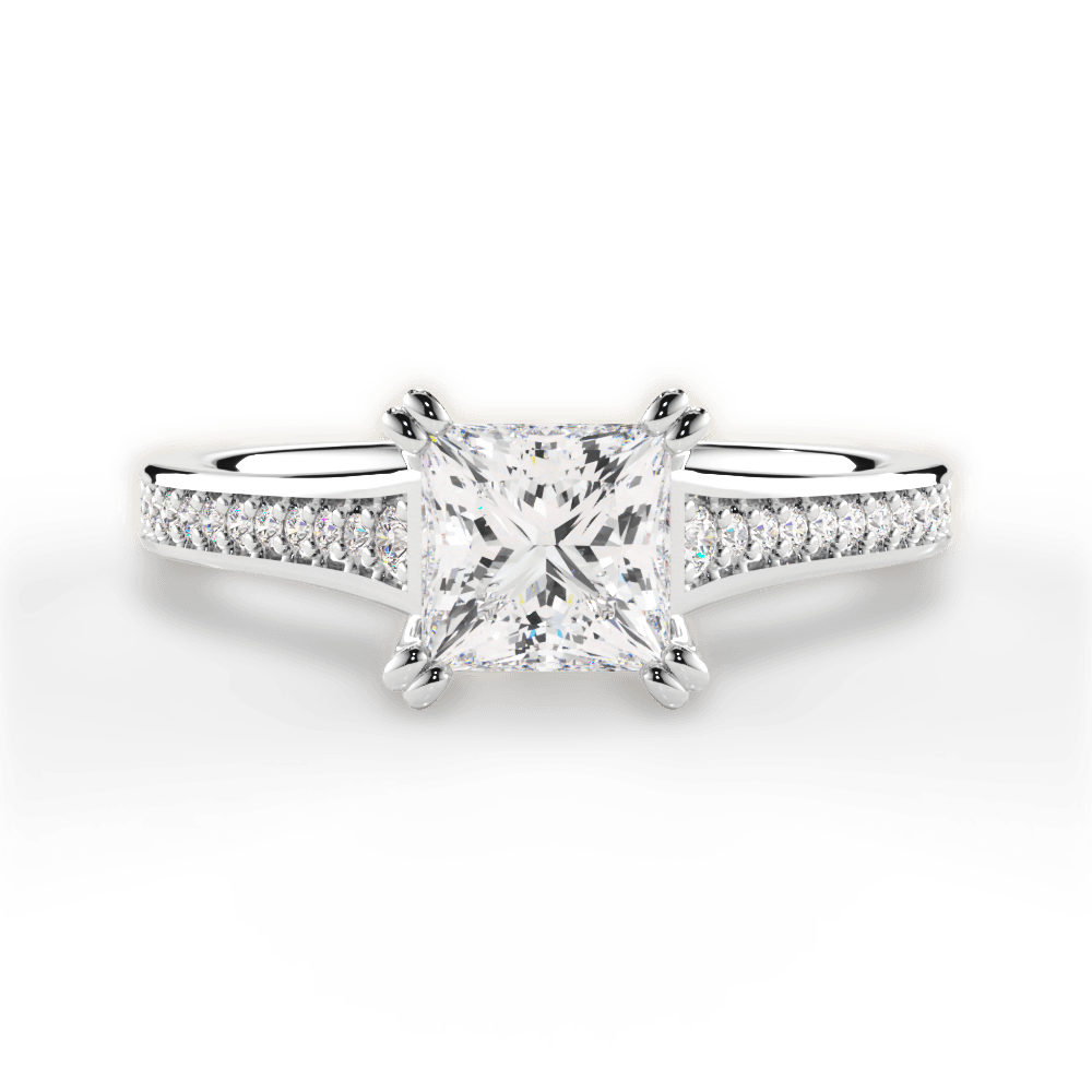 14kt White Gold/18kt White Gold/Platinum/princess/top