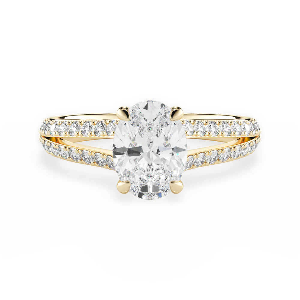 14kt Yellow Gold/18kt Yellow Gold/oval/top