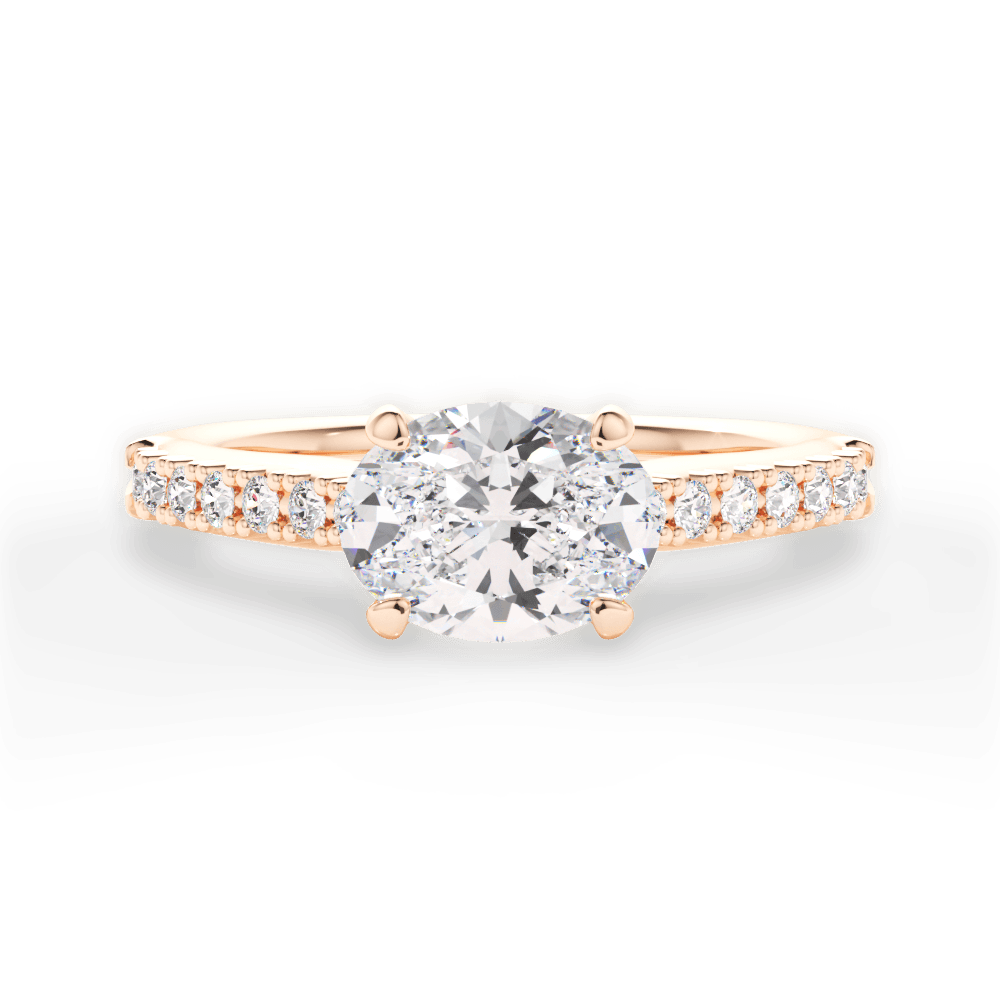 14kt Rose Gold/18kt Rose Gold/oval/top