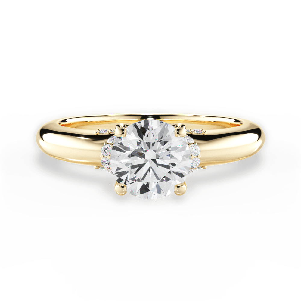 14kt Yellow Gold/18kt Yellow Gold/round/top