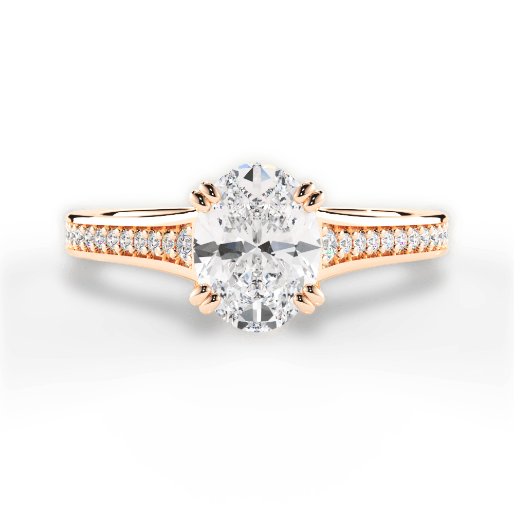 14kt Rose Gold/18kt Rose Gold/oval/top