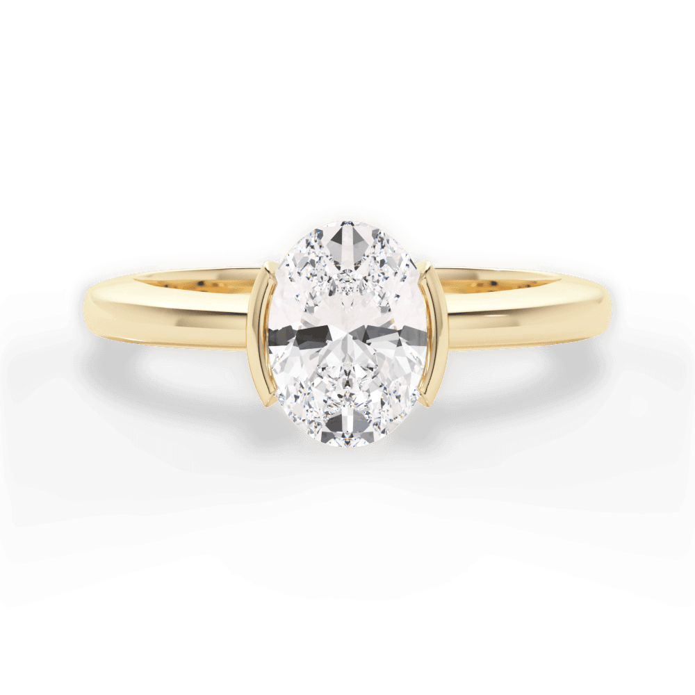 14kt Yellow Gold/18kt Yellow Gold/oval/top