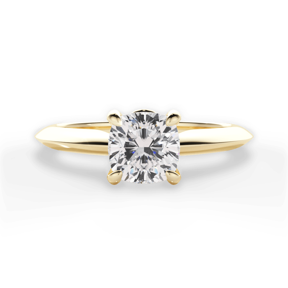 14kt Yellow Gold/18kt Yellow Gold/cushion/top