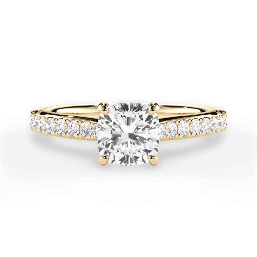 14kt Yellow Gold/18kt Yellow Gold/cushion/top
