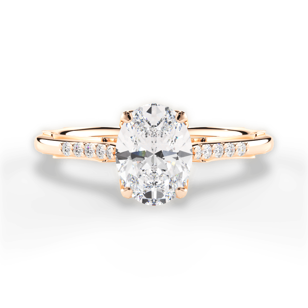 14kt Rose Gold/18kt Rose Gold/oval/top