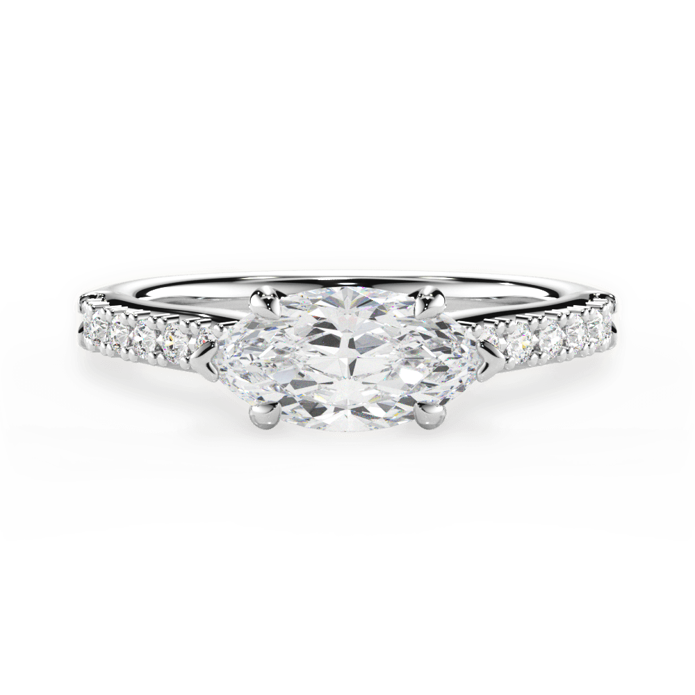 14kt White Gold/18kt White Gold/Platinum/marquise/top