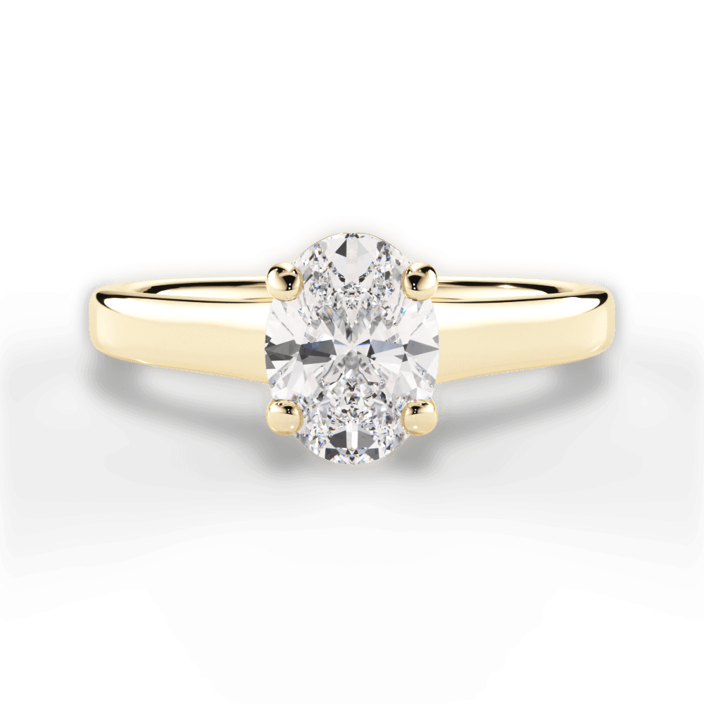 14kt Yellow Gold/18kt Yellow Gold/oval/top