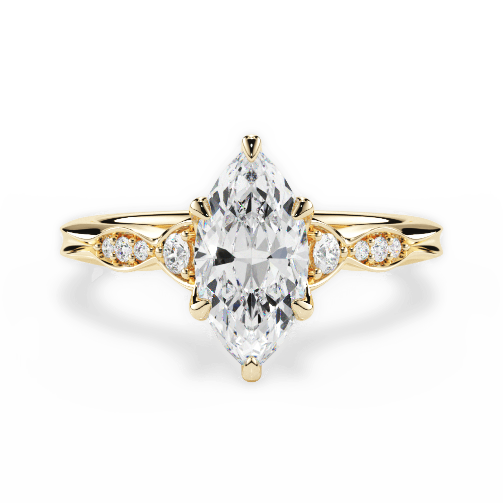 14kt Yellow Gold/18kt Yellow Gold/marquise/top