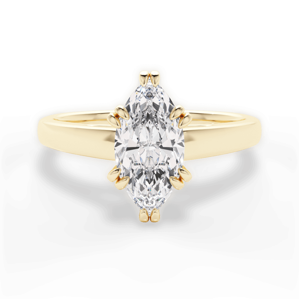 14kt Yellow Gold/18kt Yellow Gold/marquise/top